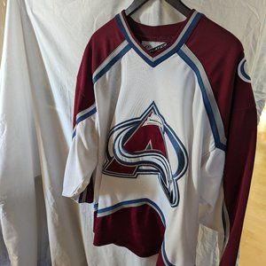 Men's Colorado Avalanche Pro Player Home White Jersey NHL Size L